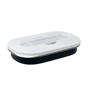 樂力高 矽膠蓋可摺疊食物盒連筷子 580ml - 多色選擇