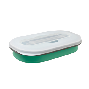 樂力高 矽膠蓋可摺疊食物盒連筷子 580ml - 多色選擇