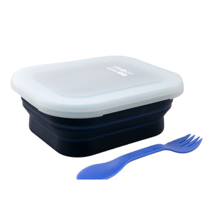 樂力高 矽膠蓋可摺疊食物盒連餐具 (中 850ml) - 多色選擇