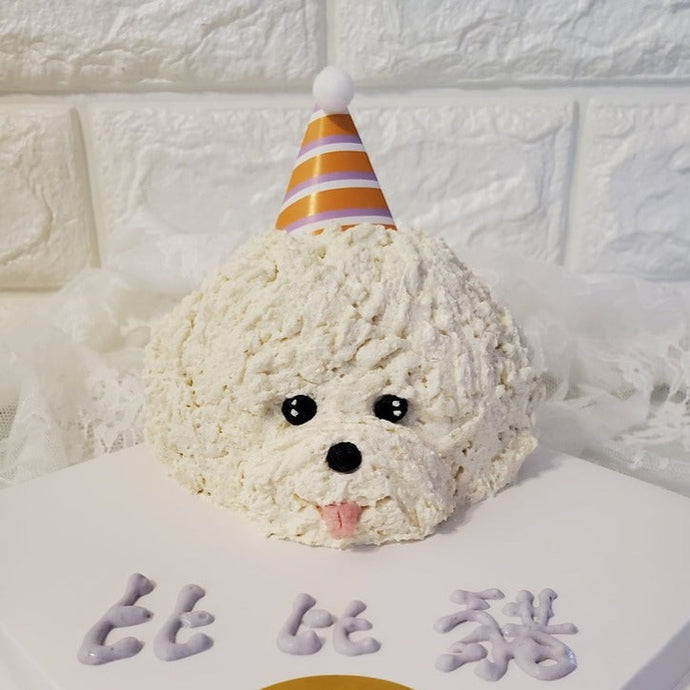 寵物專用生日蛋糕 Z款 3D韓式頭仔造型(比比豬) 有機薯蓉 (0.5磅/1.5磅)｜分行自取