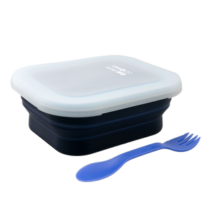 樂力高 矽膠蓋可摺疊食物盒連餐具 (中 850ml) - 多色選擇