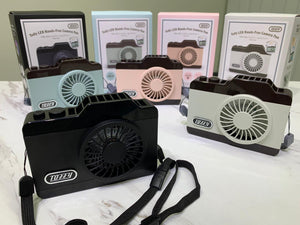 日本Toffy LED Camera Fan 相機造型風扇 (充電式) (4色選擇) (香港行貨 6個月保養)