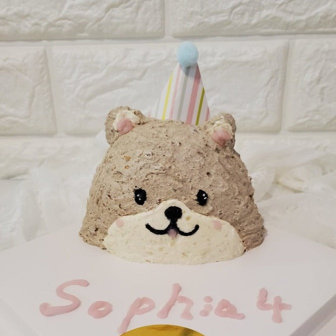 寵物專用生日蛋糕 X款 3D韓式頭仔造型(Sophia4) 有機薯蓉 (0.5磅/1.5磅)｜分行自取