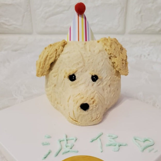 寵物專用生日蛋糕 Y款 3D韓式頭仔造型(波仔) 有機薯蓉 (0.5磅/1.5磅)｜分行自取