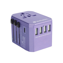 將圖片載入圖庫檢視器 Verbatim 5 Ports 5.6A 旅行充電插座 (黑色/紫色)
